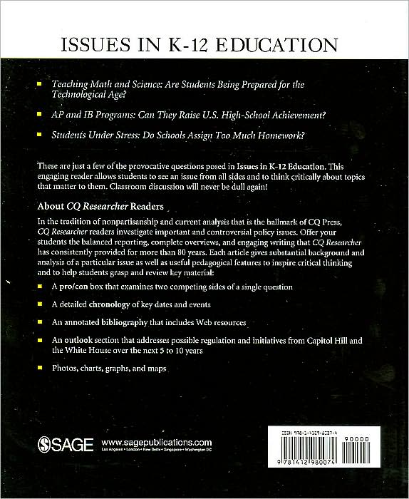 Issues in K-12 Education: Selections from CQ Researcher
