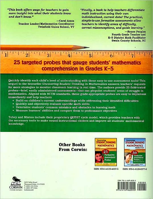 Uncovering Student Thinking in Mathematics, Grades K-5: 25 Formative Assessment Probes for the Elementary Classroom