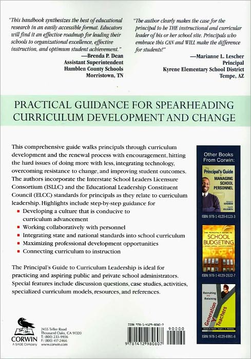 The Principal's Guide to Curriculum Leadership