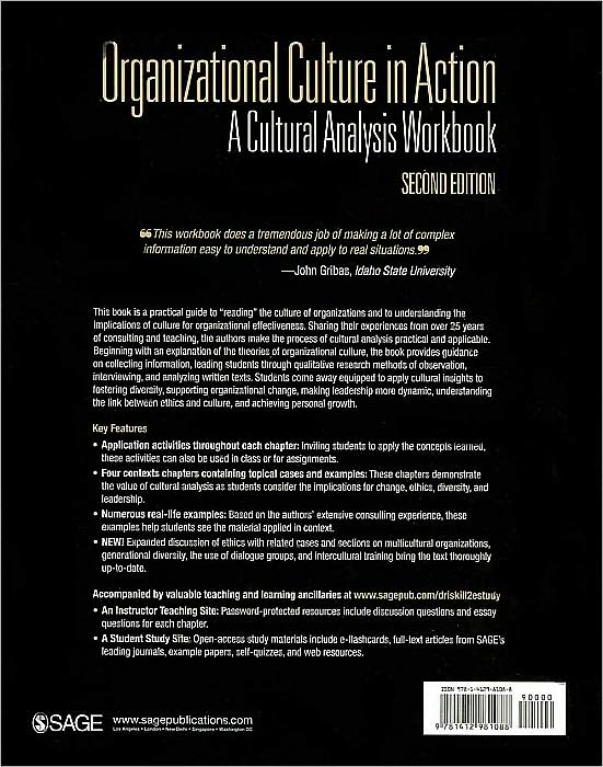 Organizational Culture in Action: A Cultural Analysis Workbook