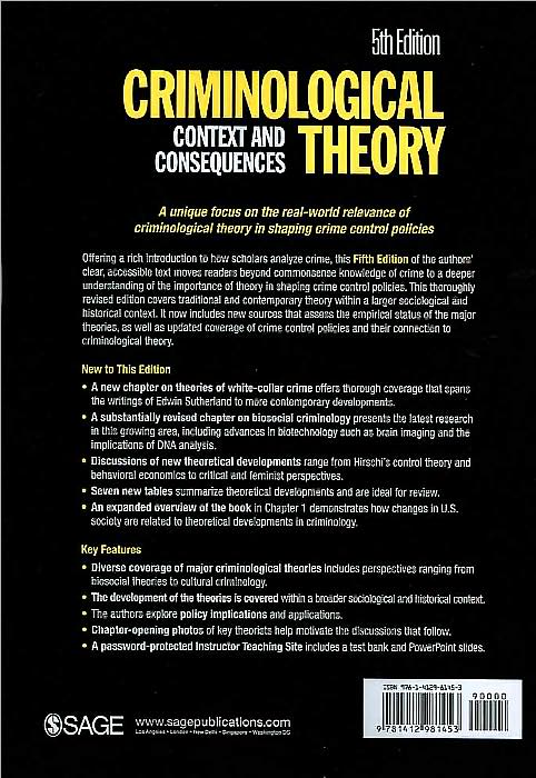 Criminological Theory: Context and Consequences