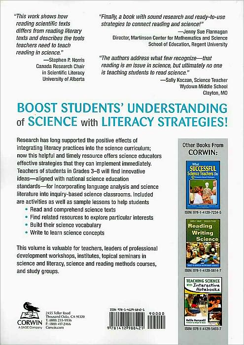 Language and Literacy in Inquiry-Based Science Classrooms, Grades 3-8