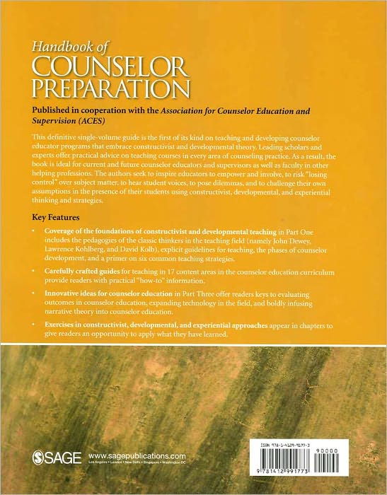 Handbook of Counselor Preparation: Constructivist, Developmental, and Experiential Approaches