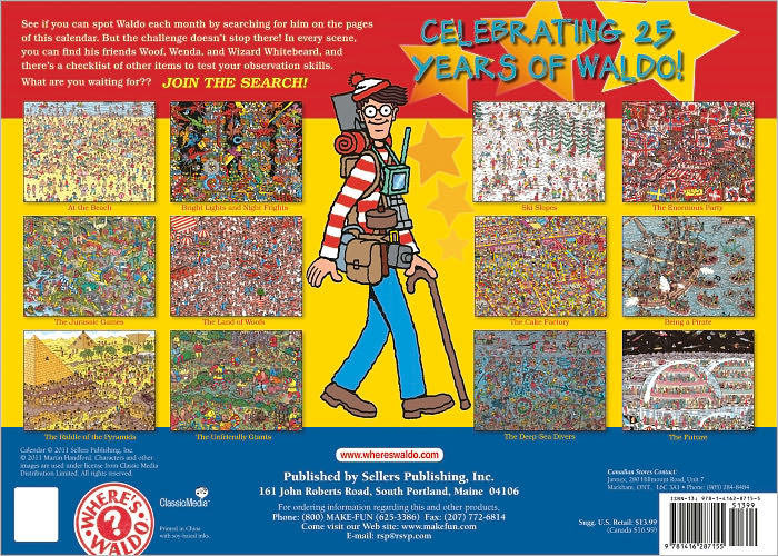 2012 Where's Waldo? Wall Calendar