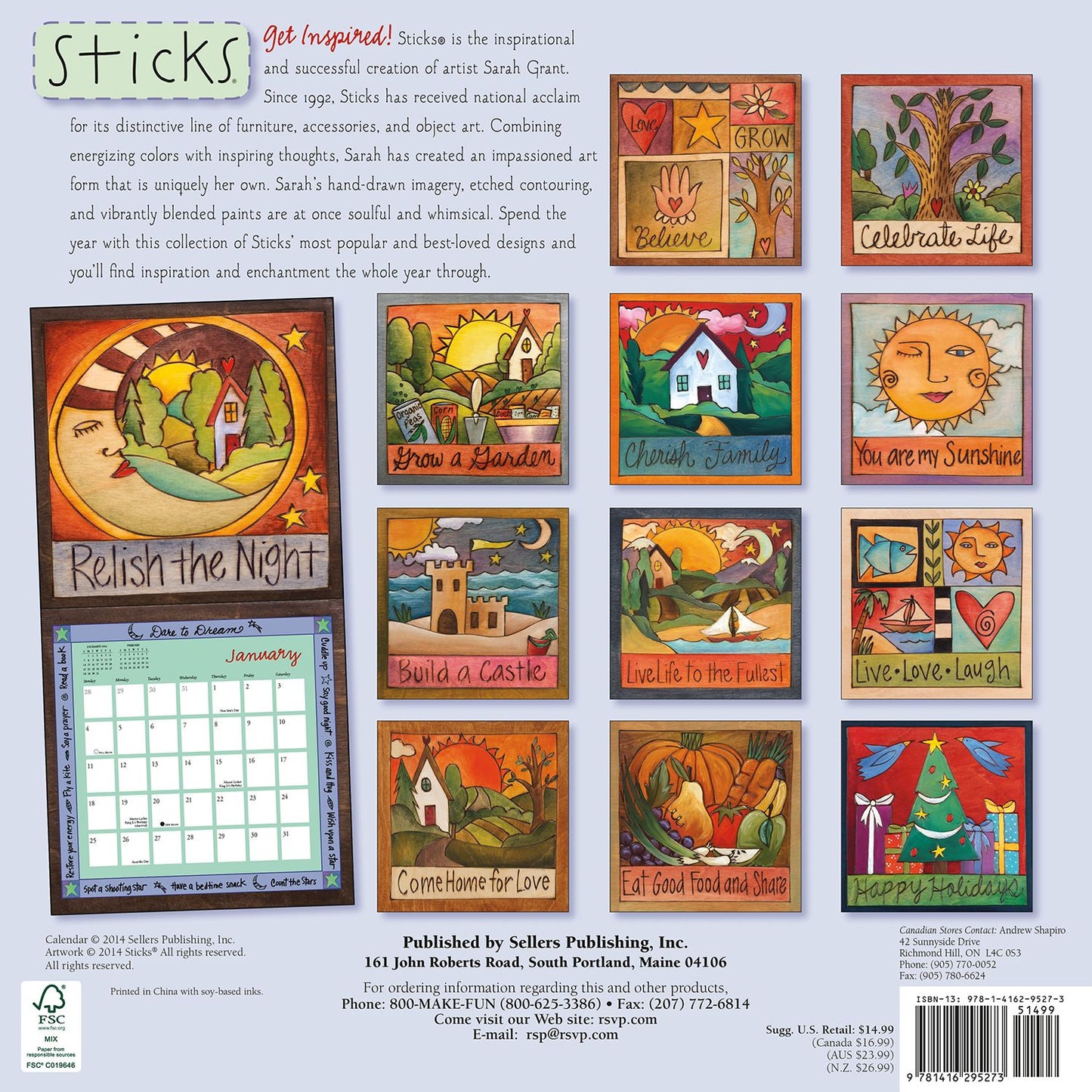 2015 Follow Your Heart Wall Calendar