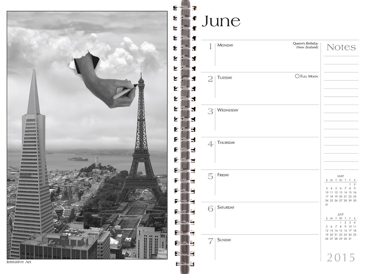 2015 Thomas Barbey: A Collection of Photomontages Weekly Engagement Calendar