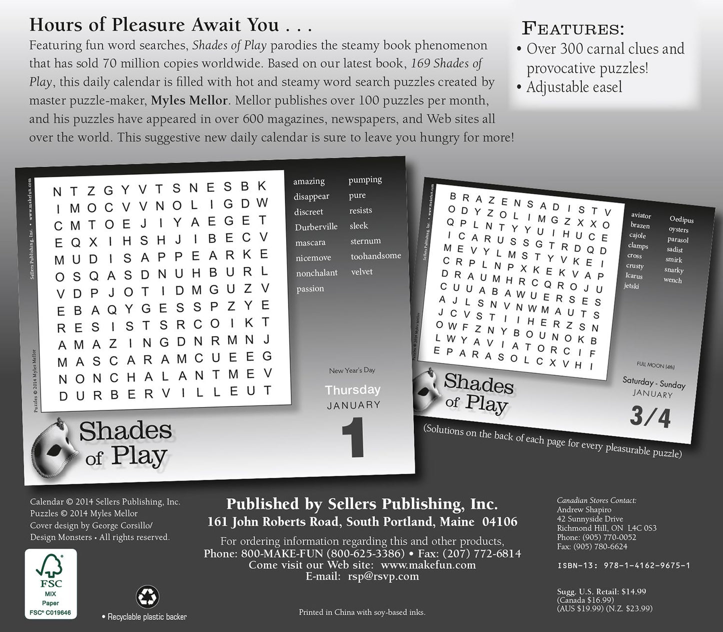 2015 Shades of Play Box Calendar