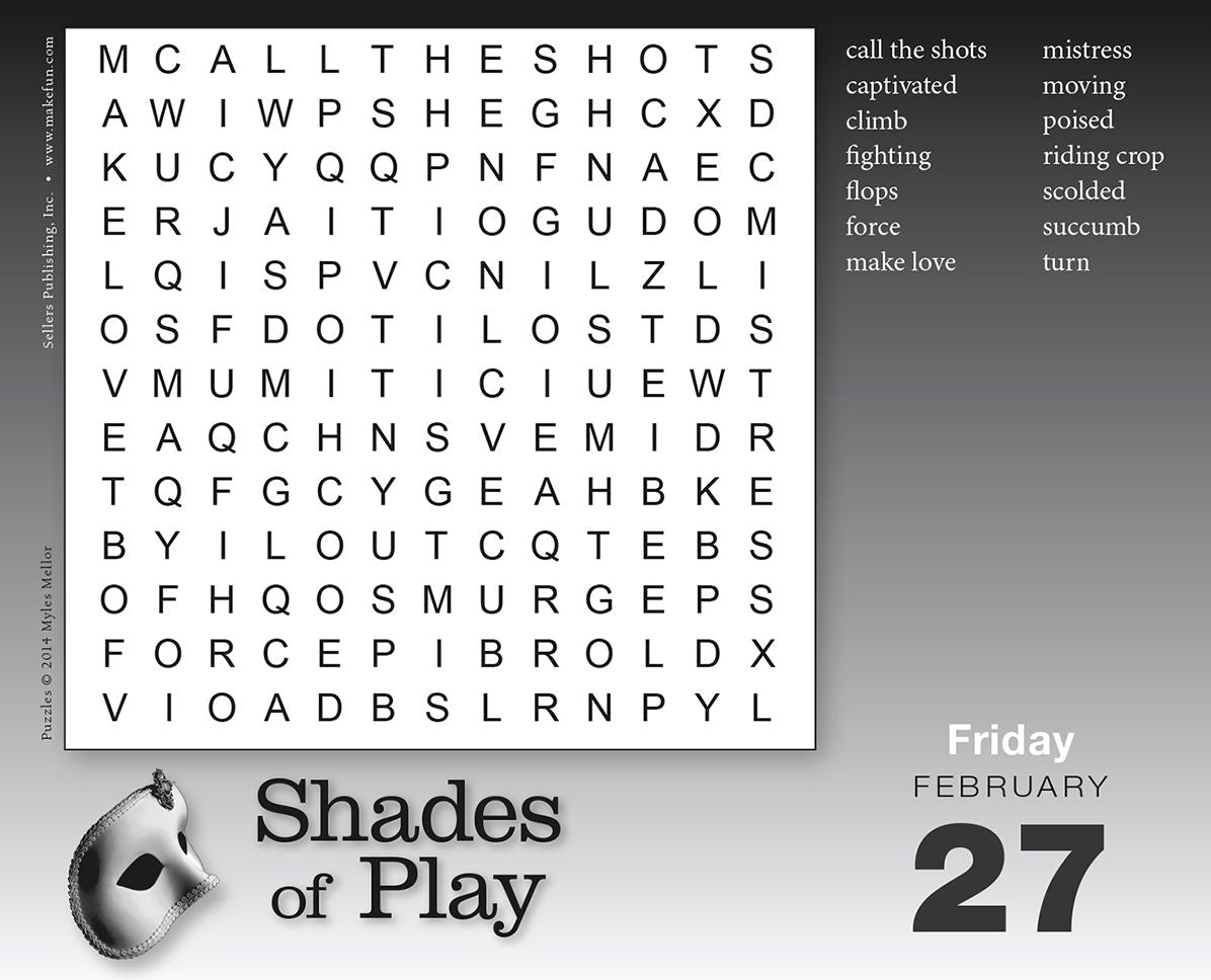 2015 Shades of Play Box Calendar