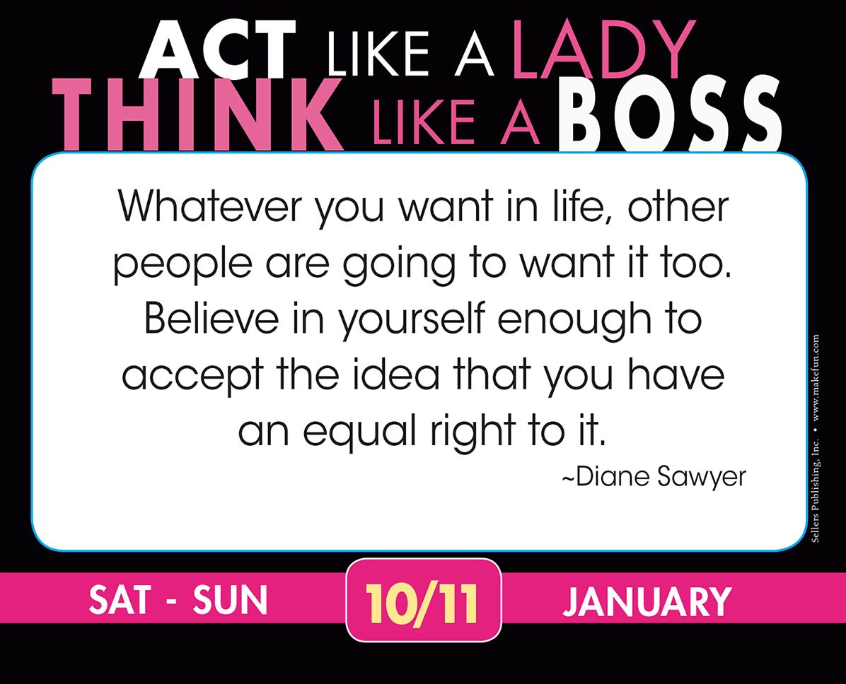 2015 Act Like a Lady, Think Like a Boss Box Calendar