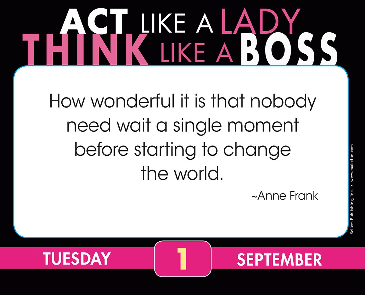 2015 Act Like a Lady, Think Like a Boss Box Calendar
