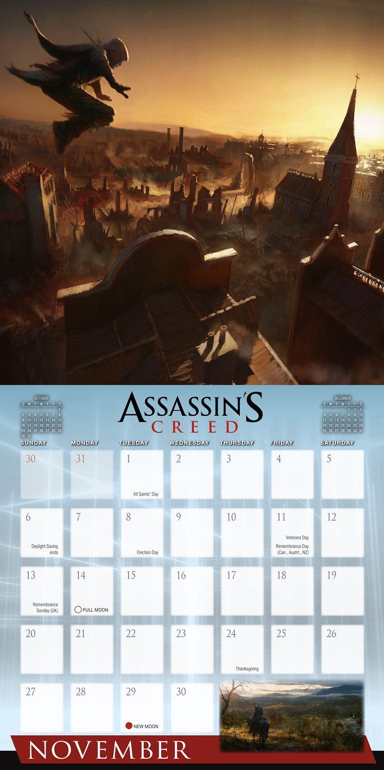 2016 Assassins Creed Wall Calendar