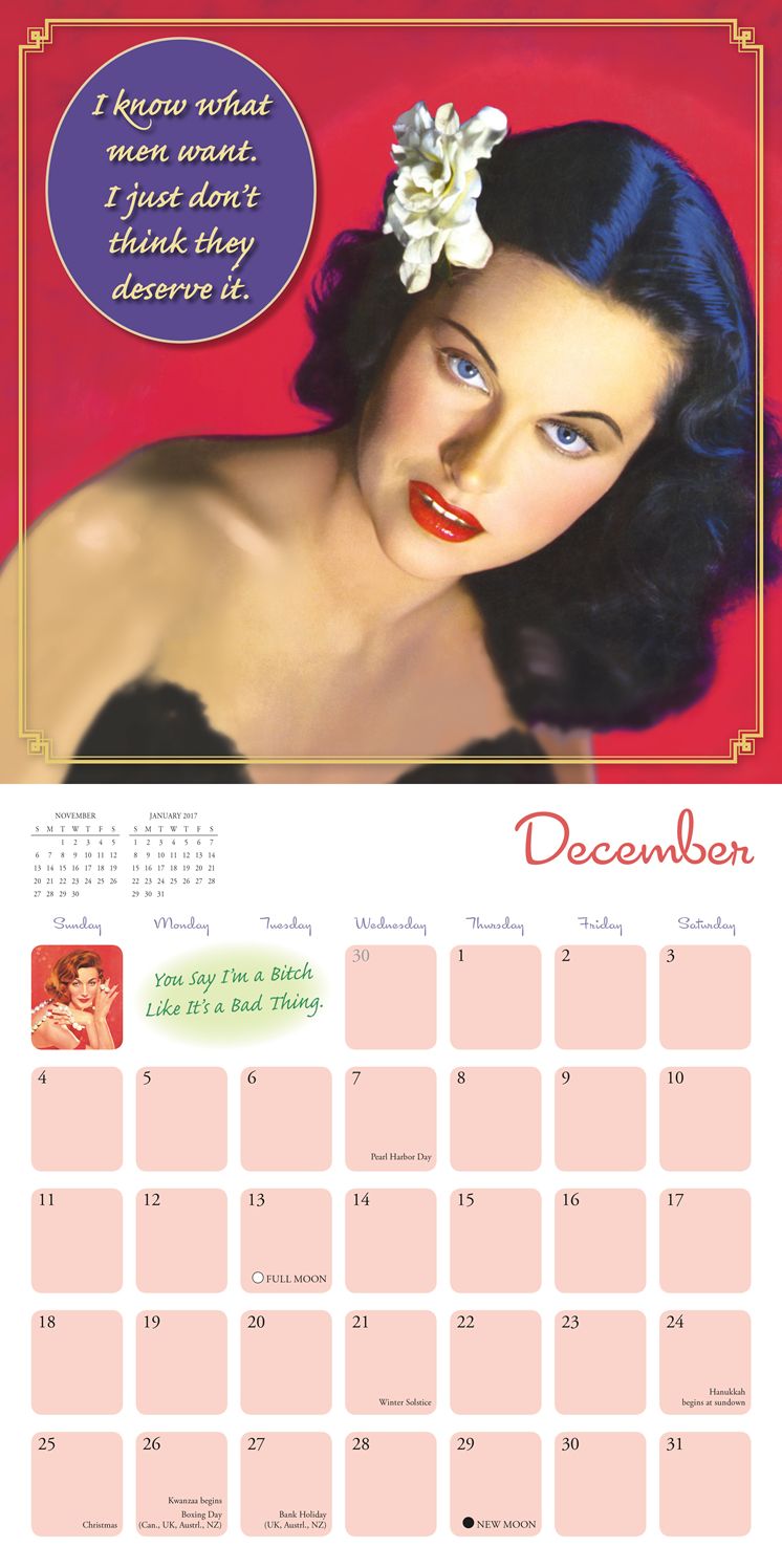 2016 B Word, The Wall Calendar
