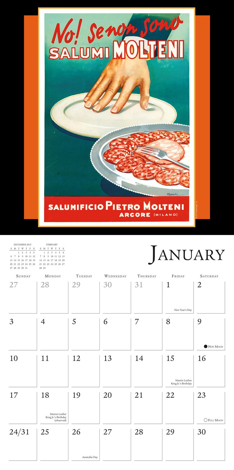 2016 Bon Appetit Wall Calendar