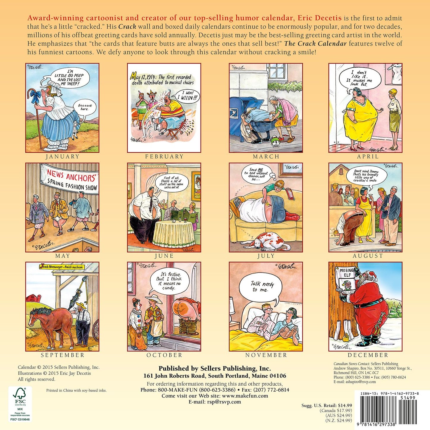 2016 Crack Calendar Decetis Wall Calendar