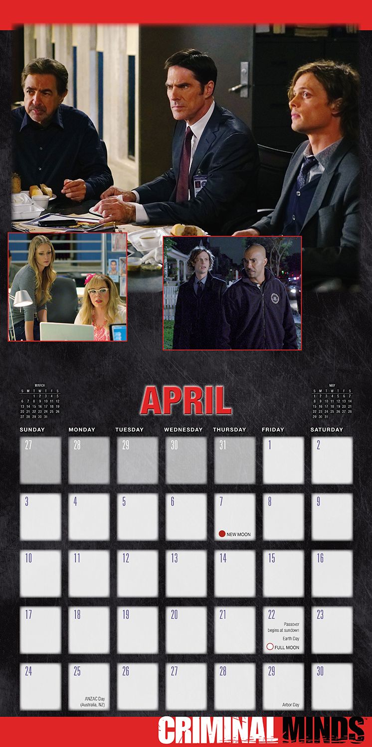 2016 Criminal Minds Wall Calendar