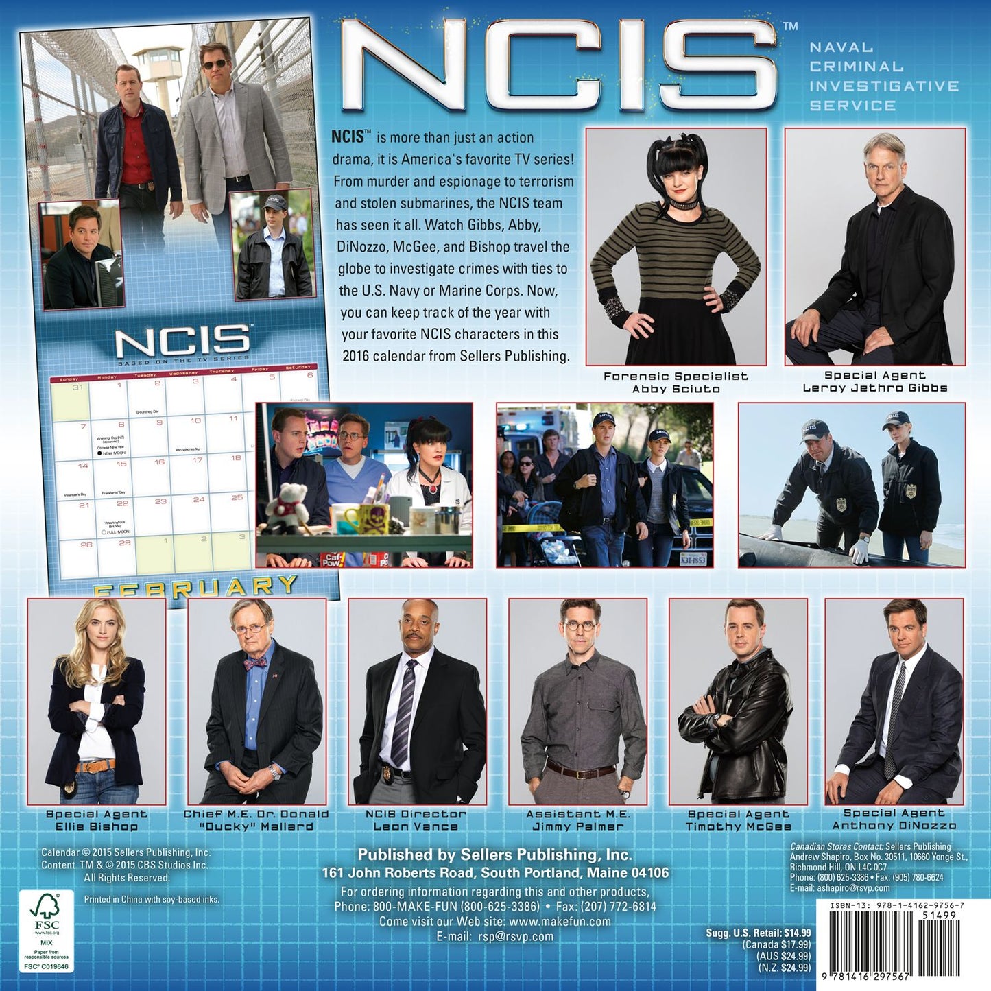 2016 NCIS Wall Calendar