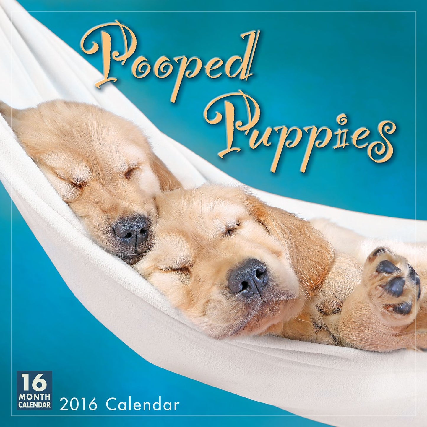 2016 Pooped Puppies Wall Calendar