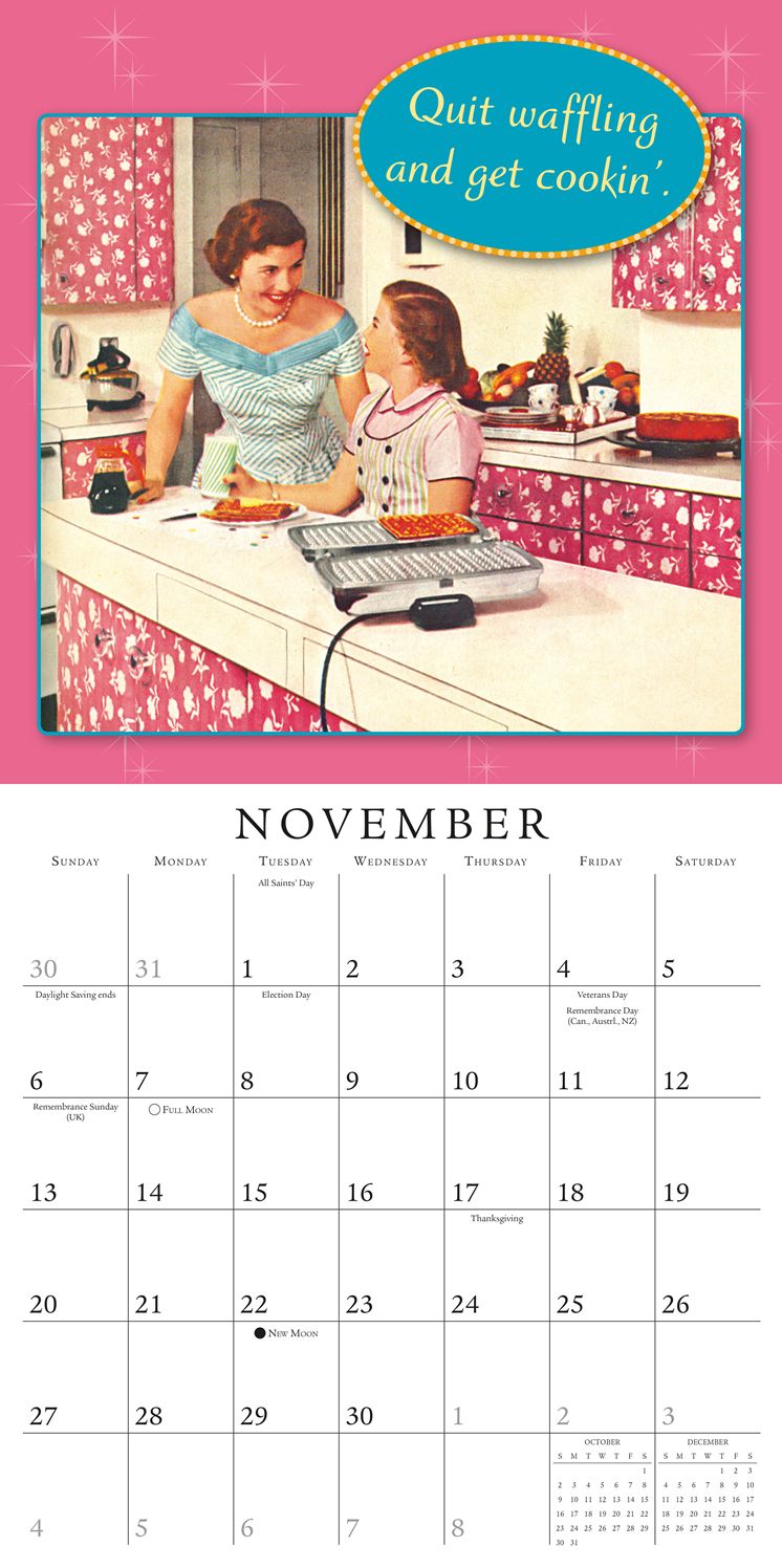 2016 Retro Mama Wall Calendar