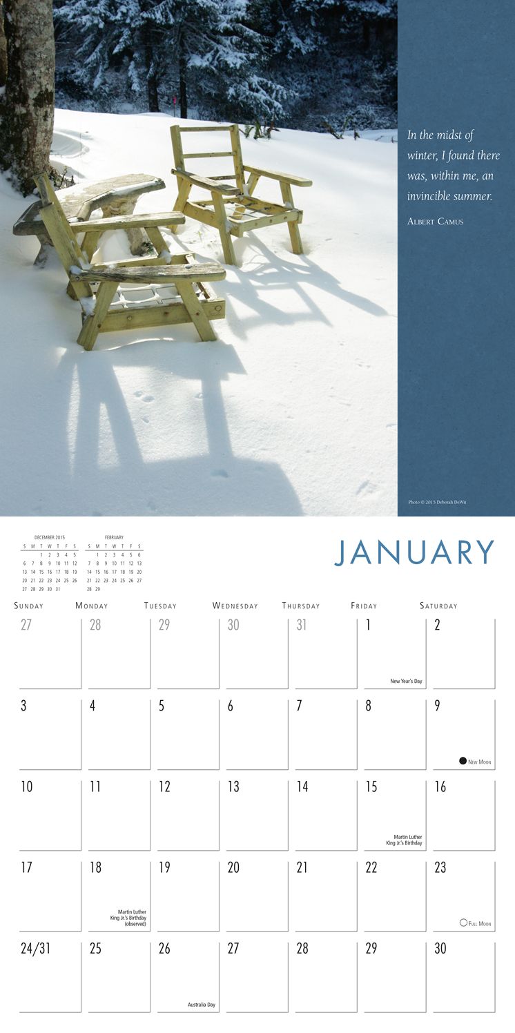 2016 Simplicity Wall Calendar