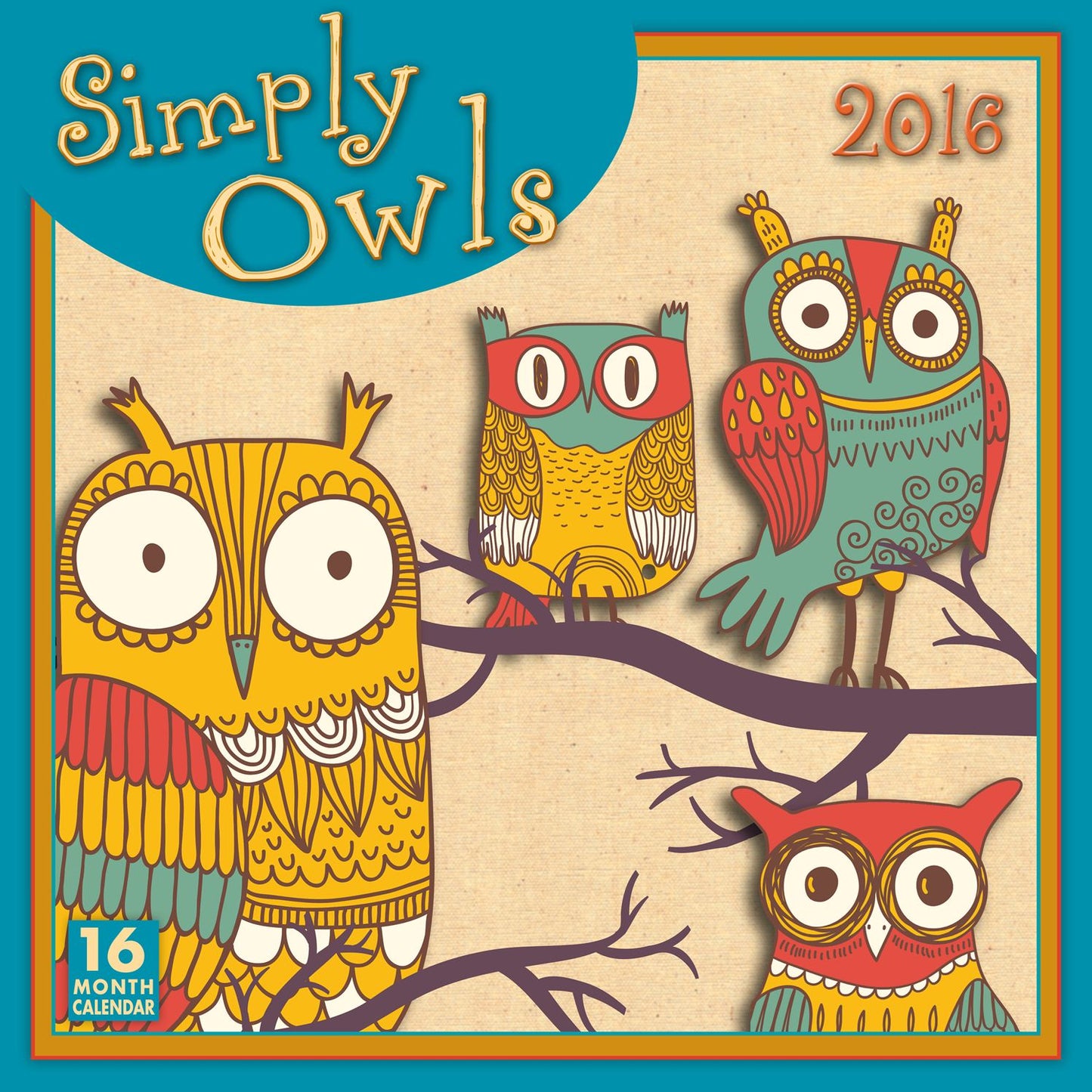 2016 Simply Owls Wall Calendar