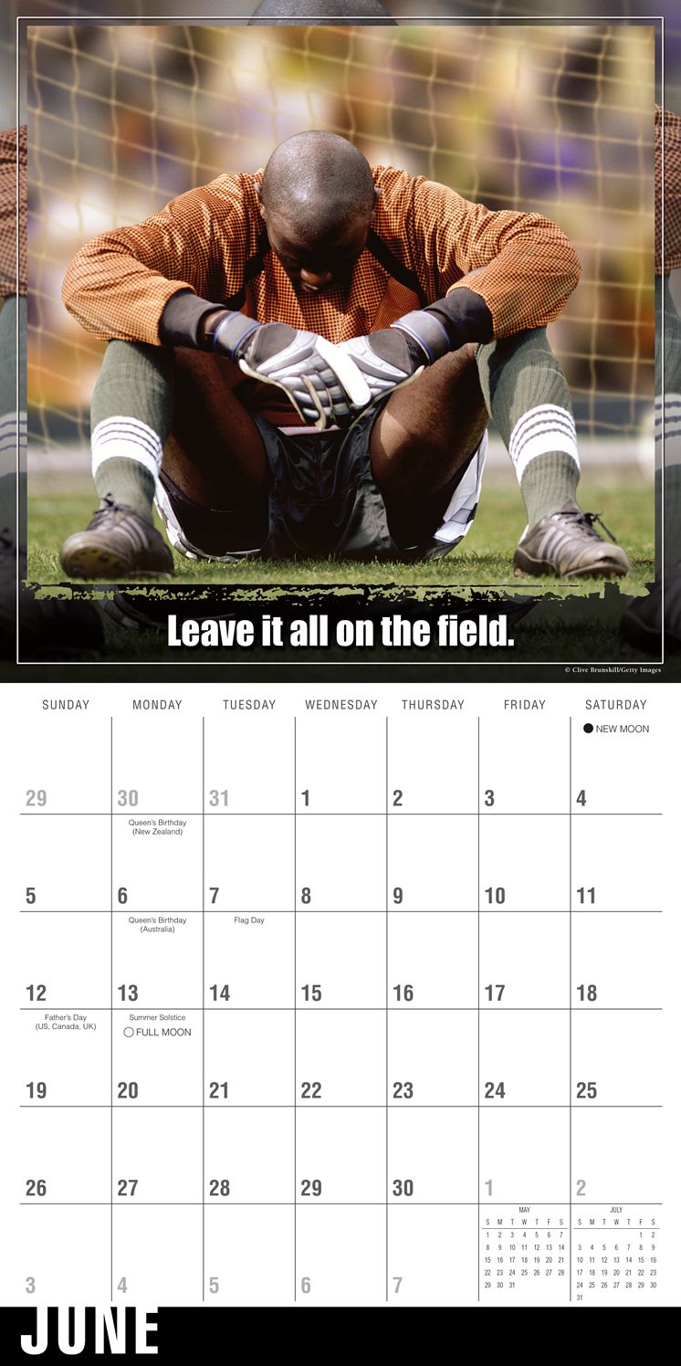 2016 Soccer: The Original Extreme Sport Wall Calendar