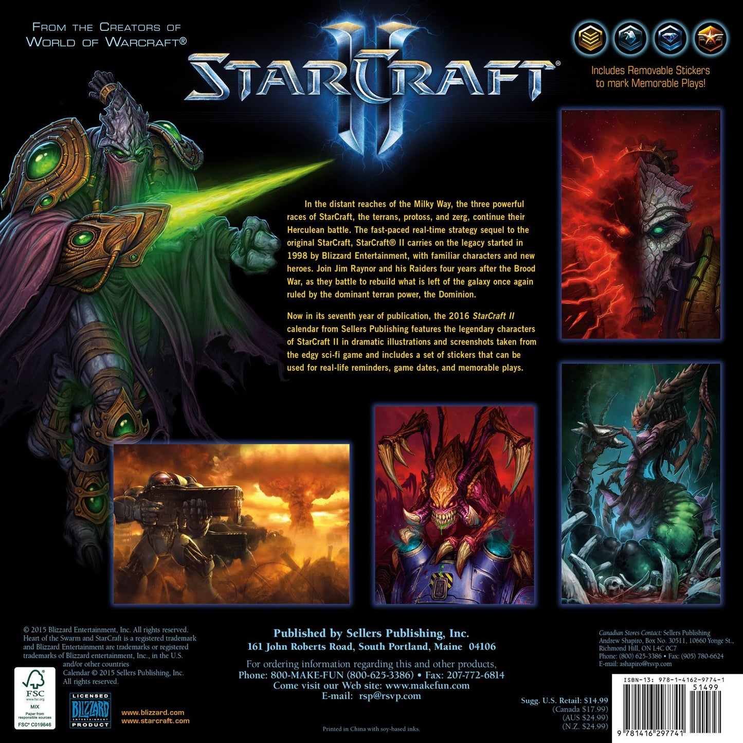 2016 StarCraft II Wall Calendar
