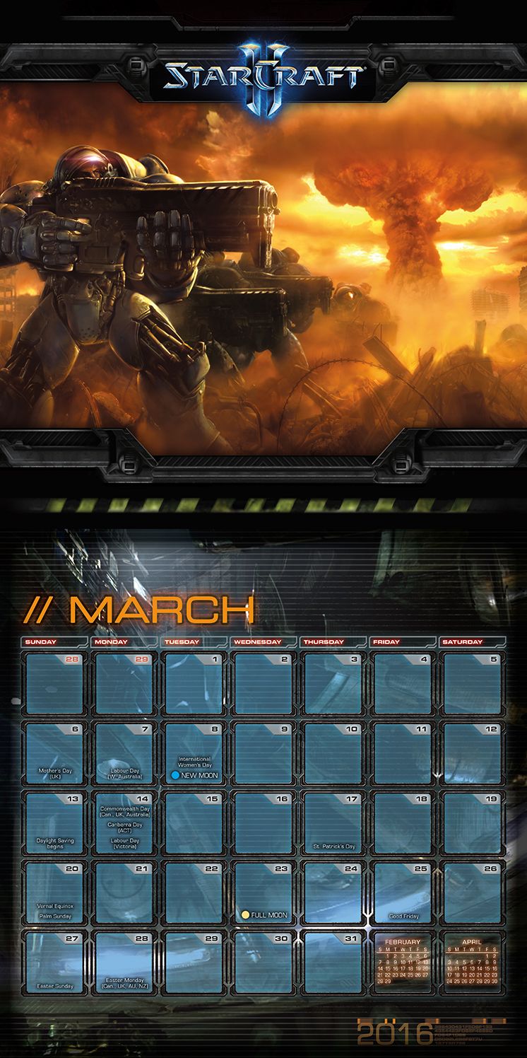 2016 StarCraft II Wall Calendar