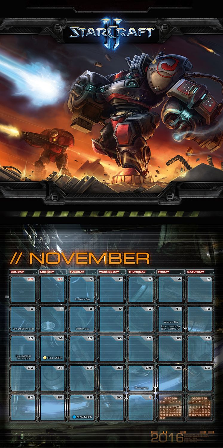2016 StarCraft II Wall Calendar