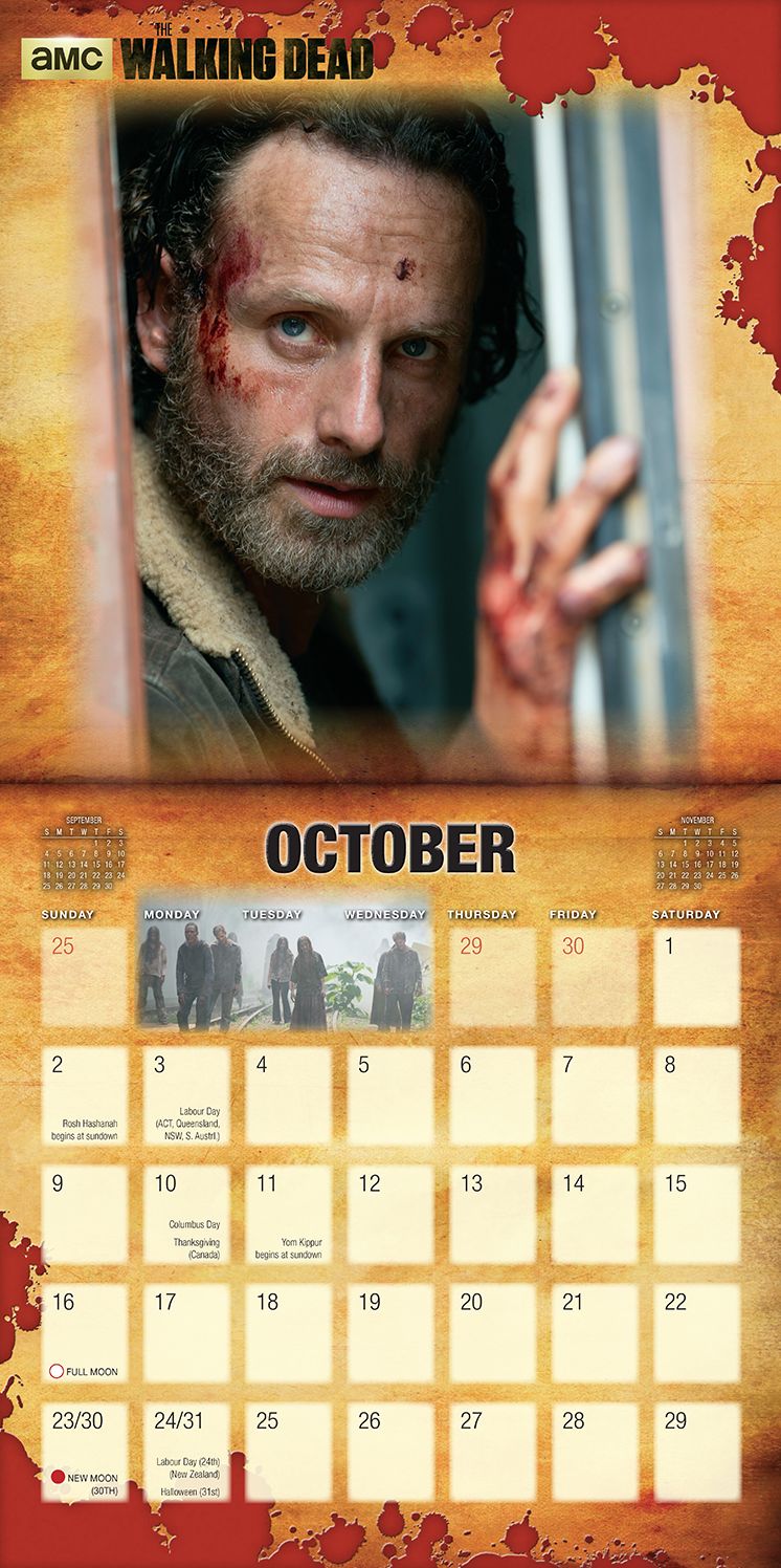 2016 Walking Dead, The Wall Calendar