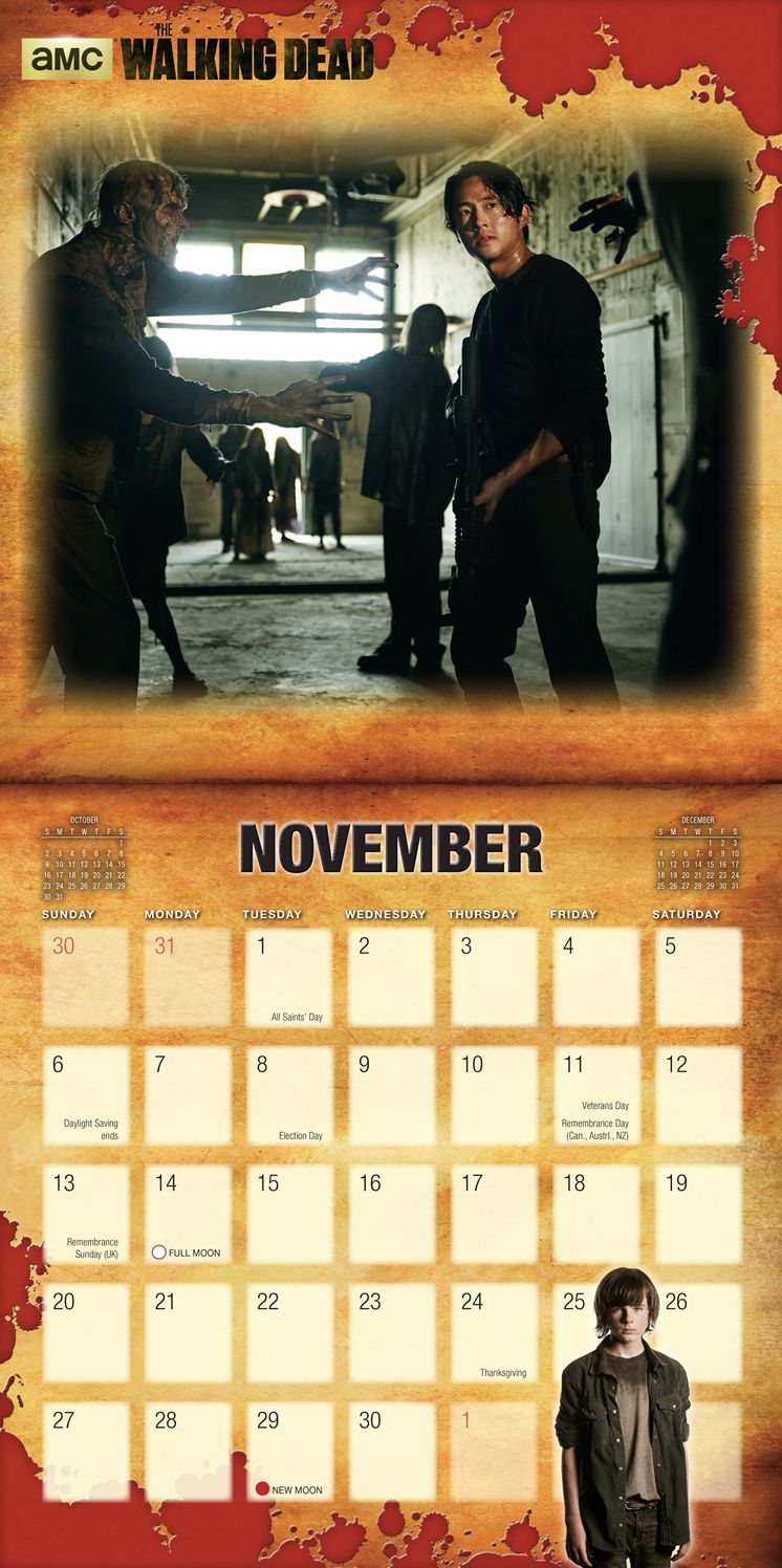 2016 Walking Dead, The Wall Calendar