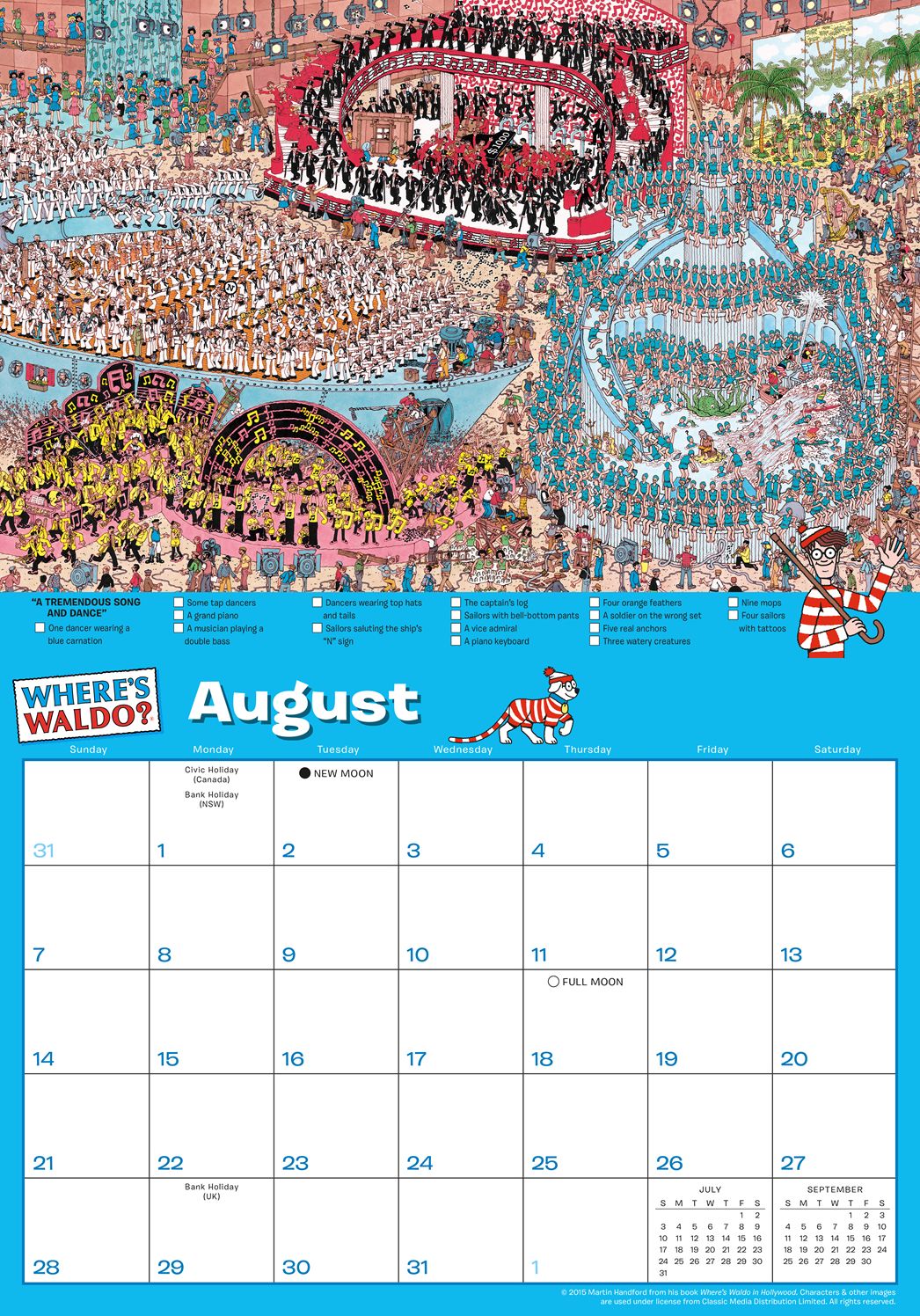2016 Where's Waldo? Wall Calendar