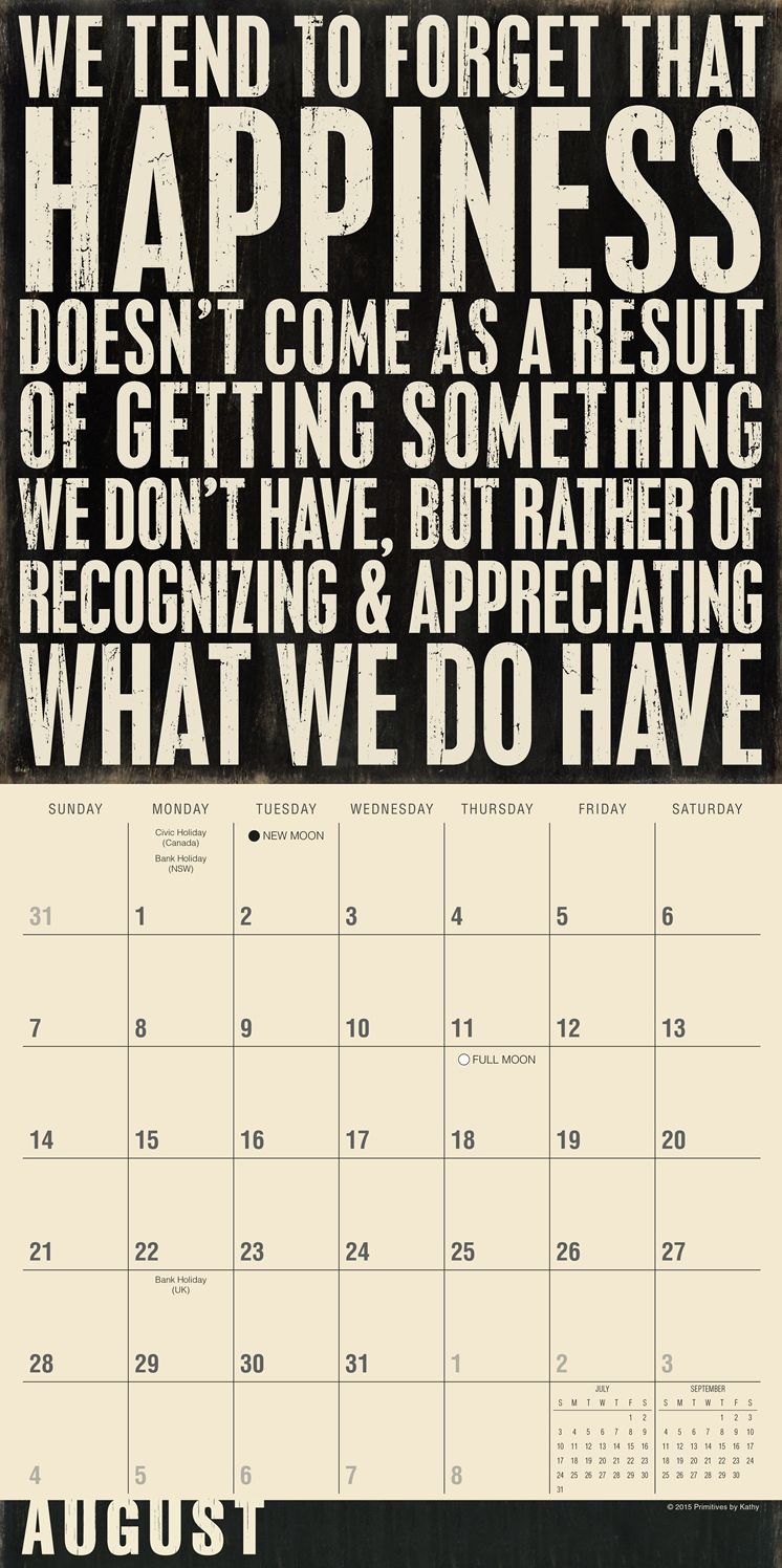 2016 Words to Live By Wall Calendar
