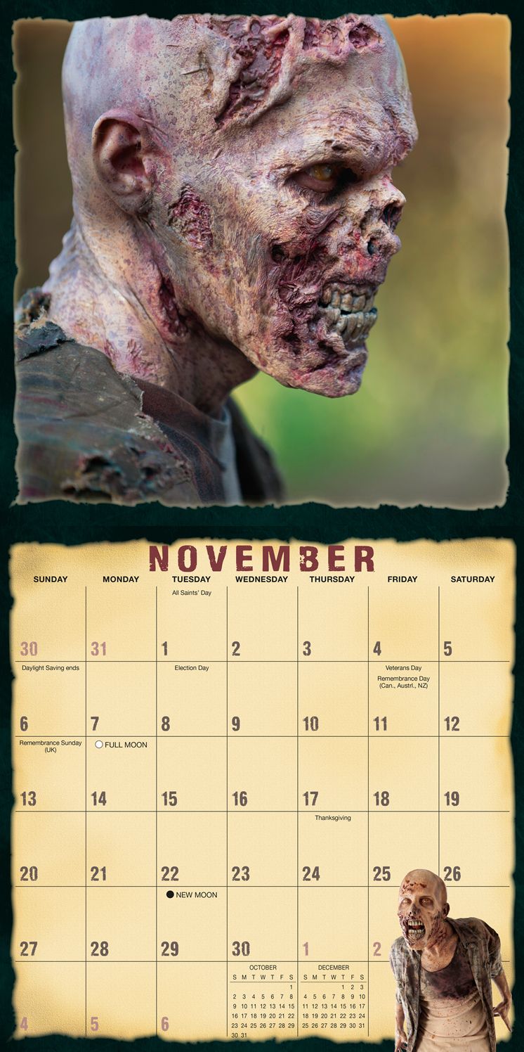 2016 Walkers, The: Eaters, Biters and Roamers of AMC Walking Dead Wall Calendar