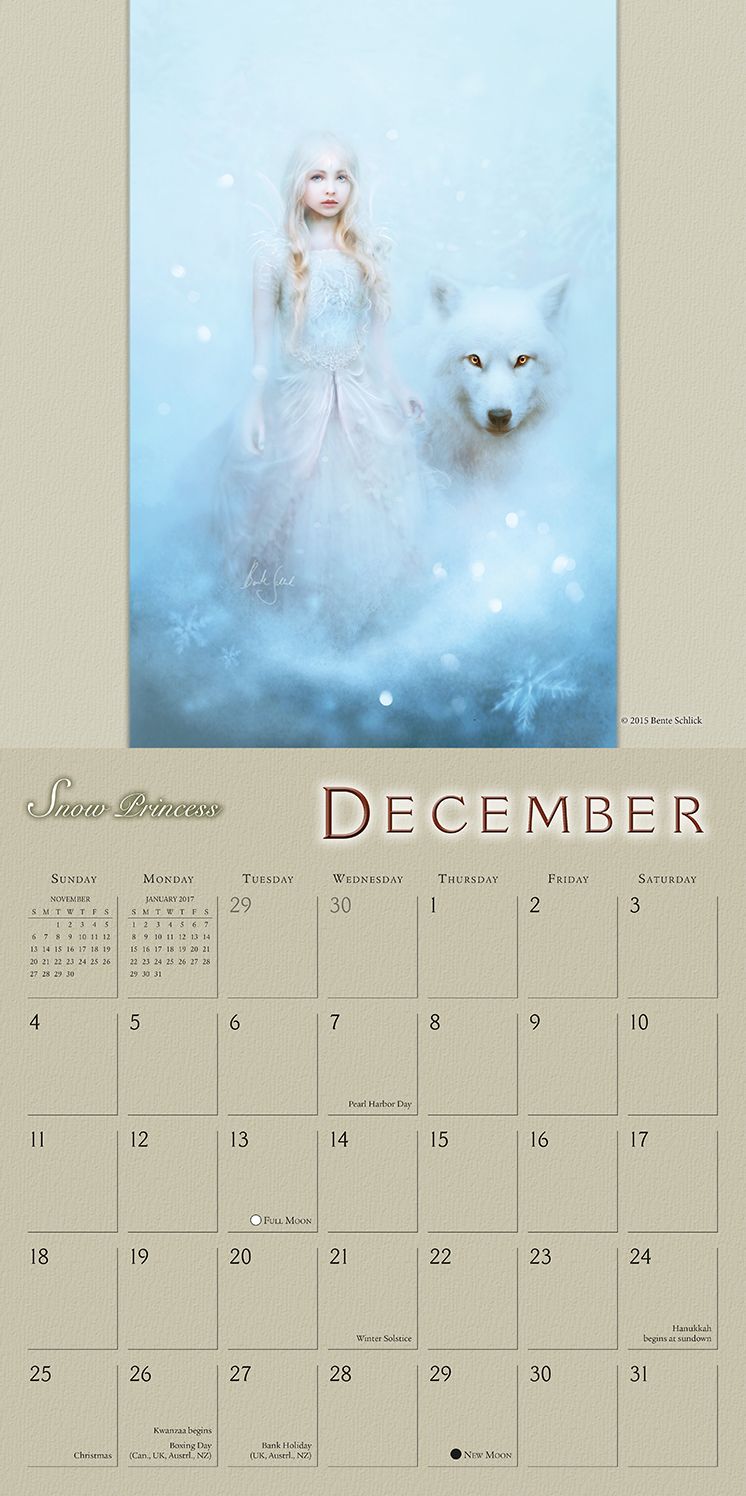2016 Fairyland Bente Schlick Wall Calendar