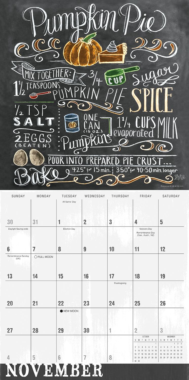 2016 Cooking with Love Provides Food for the Soul Wall Calendar