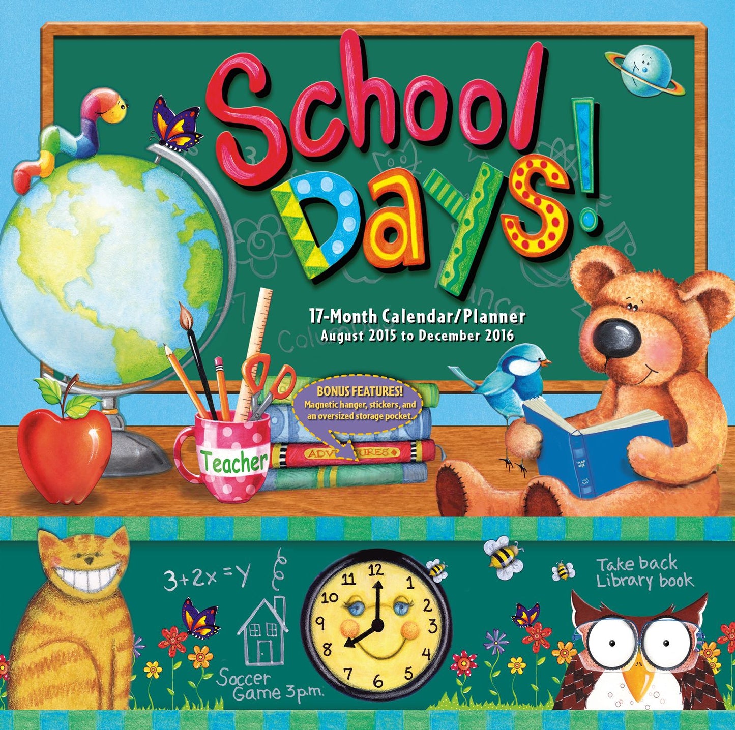 2016 School Days Wall Planner Calendar