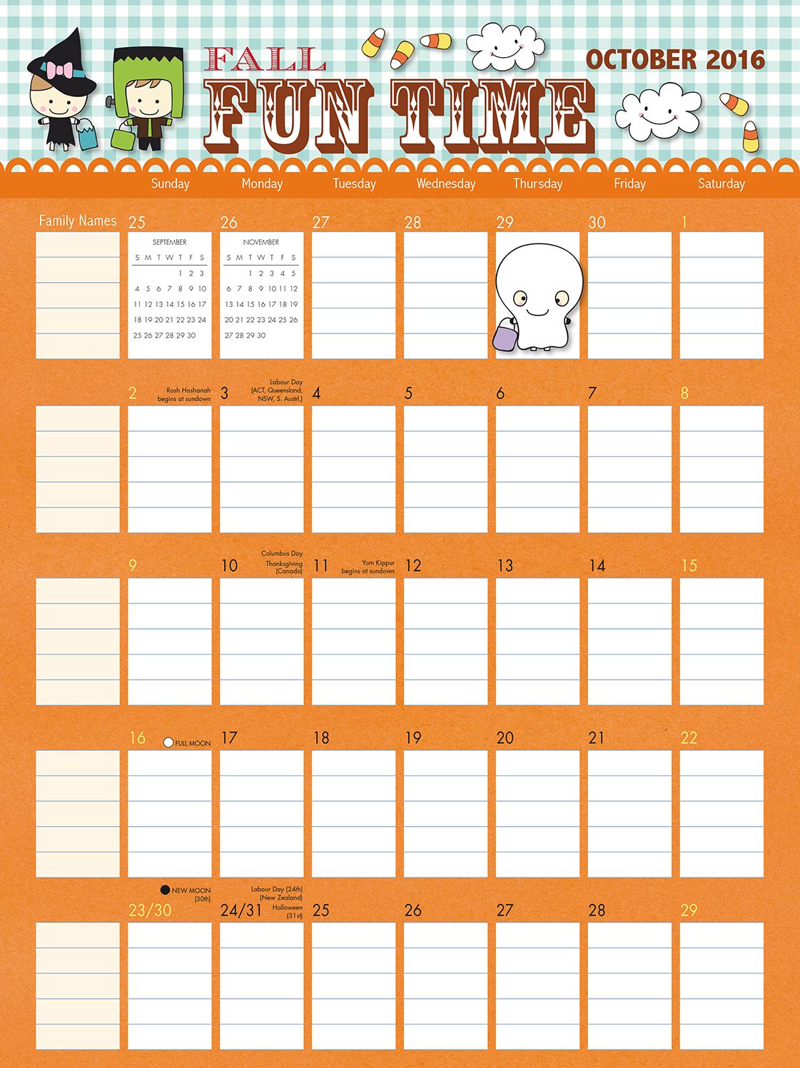 2016 This Home Runs on Love and Laughter Wall Planner Calendar