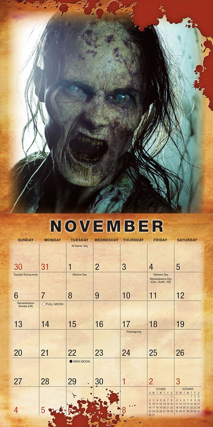 2016 Walking Dead, The Mini Wall Calendar