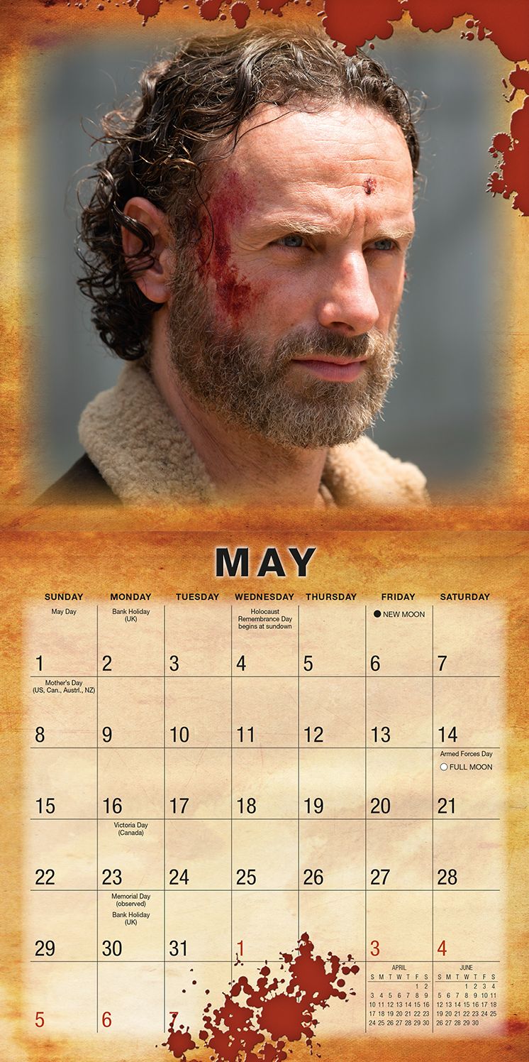 2016 Walking Dead, The Mini Wall Calendar