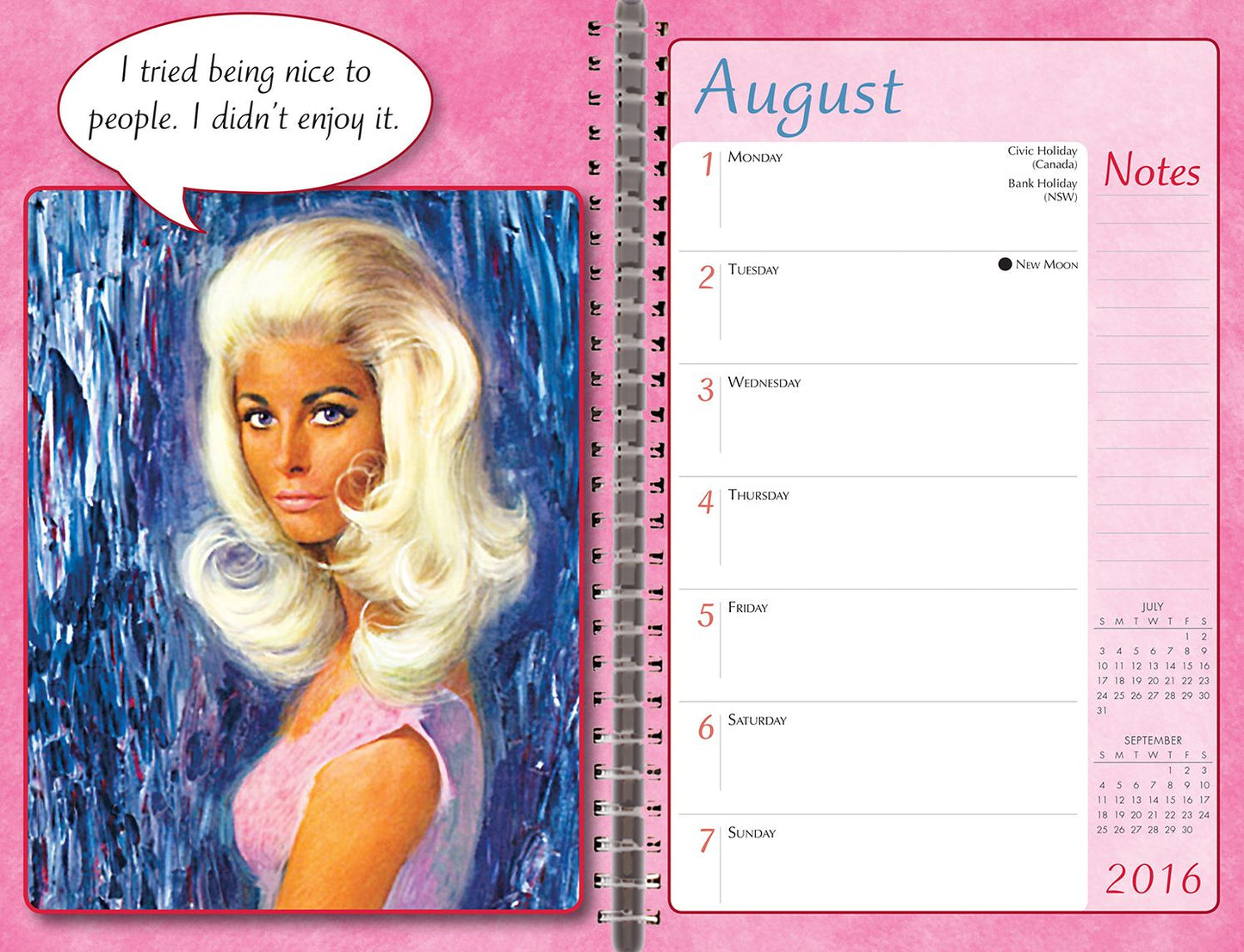 2016 B Word, The Engagement Calendar