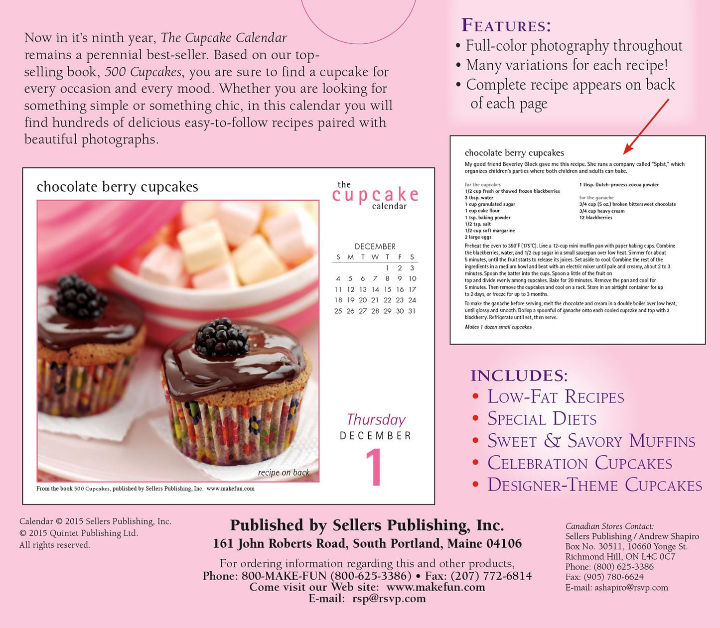 2016 Cupcake Box Daily Calendar