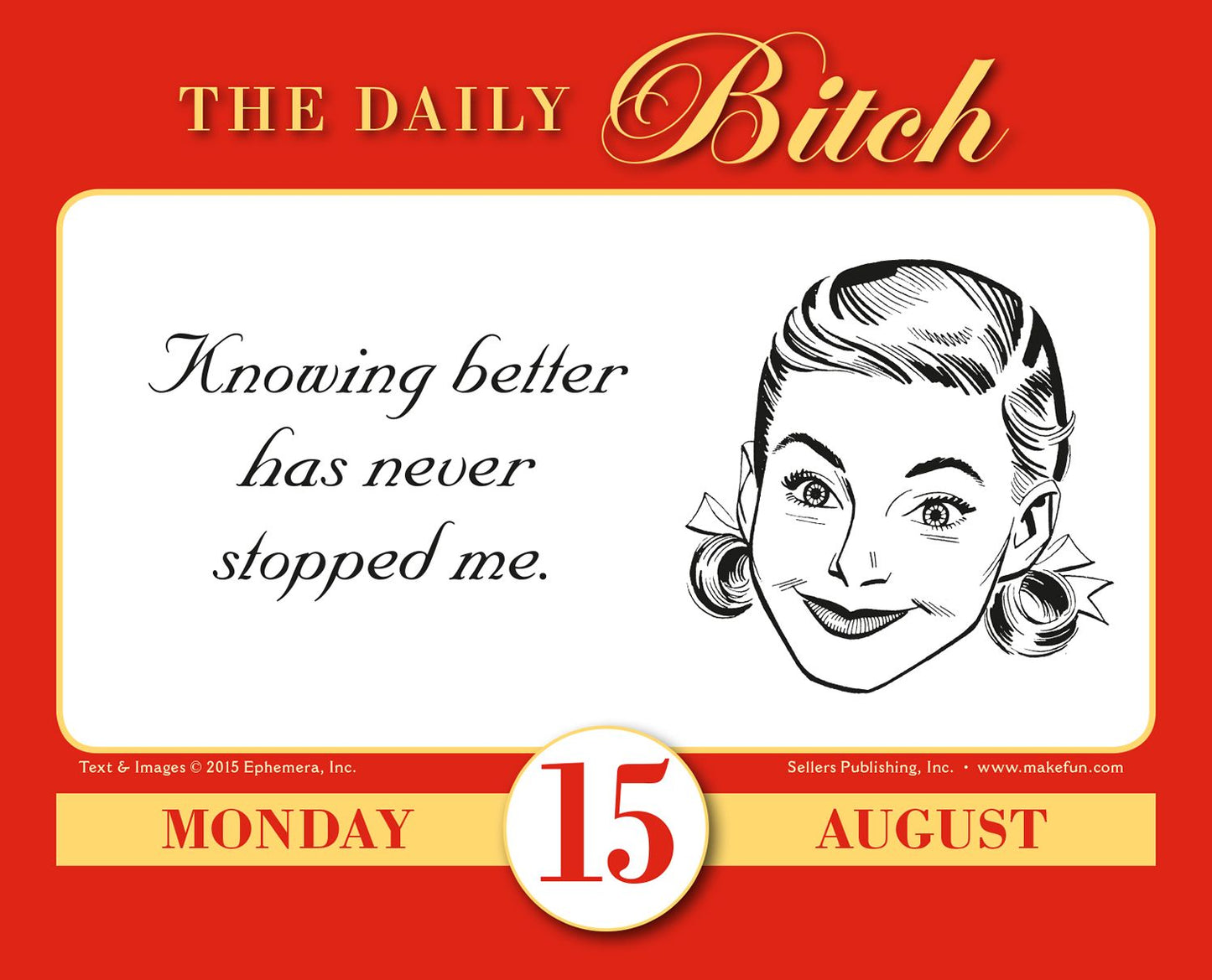2016 Daily Bitch Box Daily Calendar