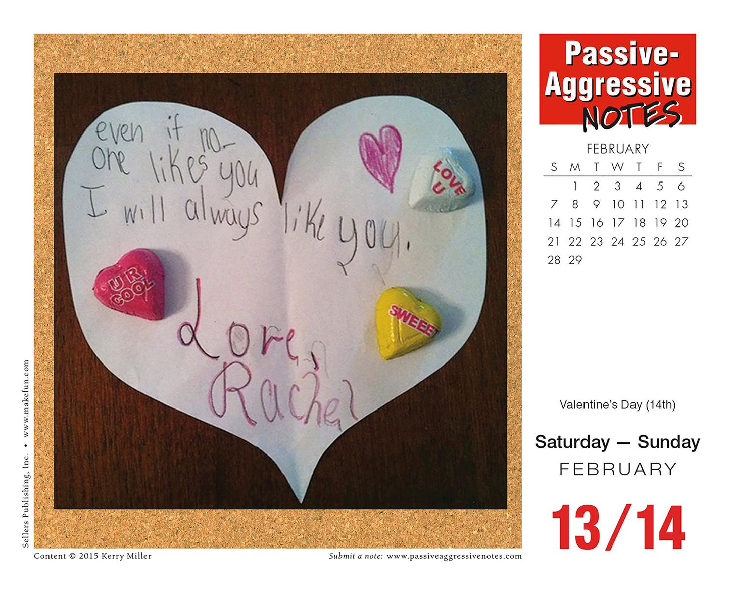 2016 Passive-Aggressive Notes Box Daily Calendar