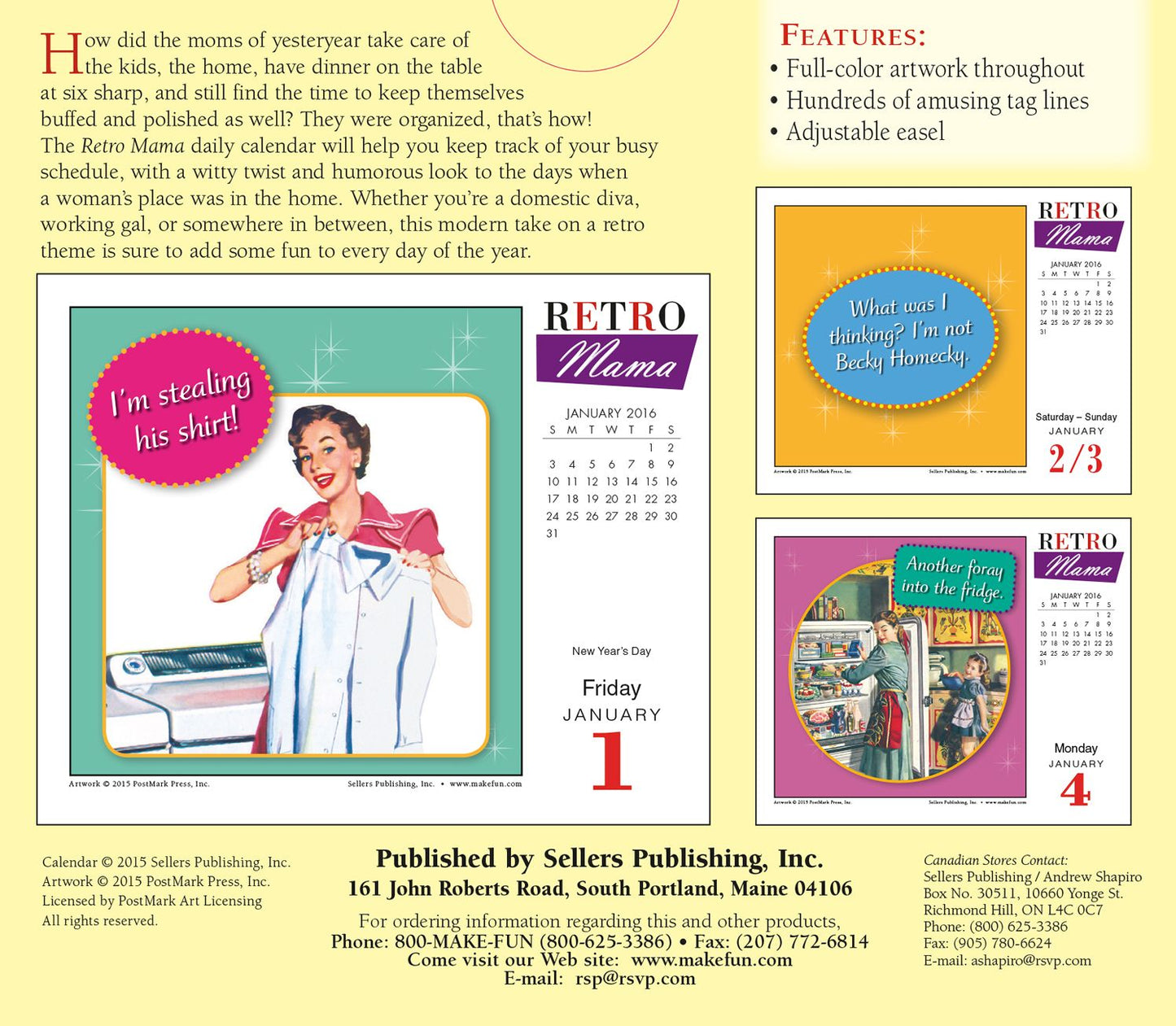 2016 Retro Mama Box Daily Calendar