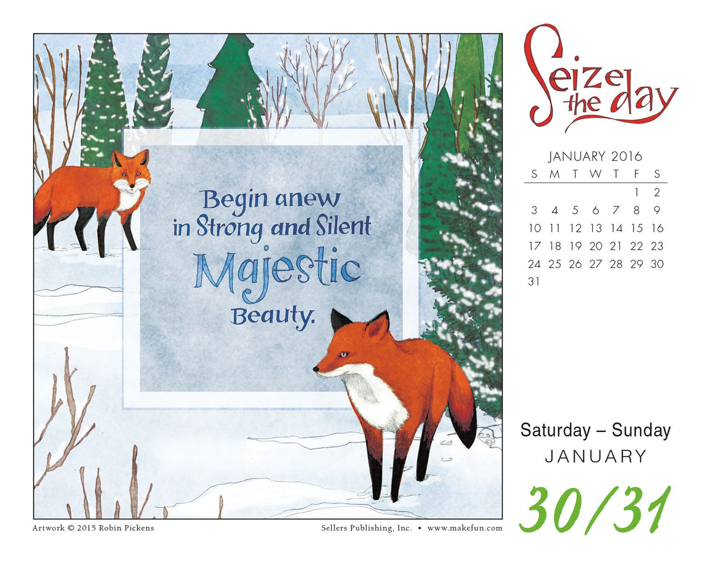 2016 Seize the Day Box Daily Calendar