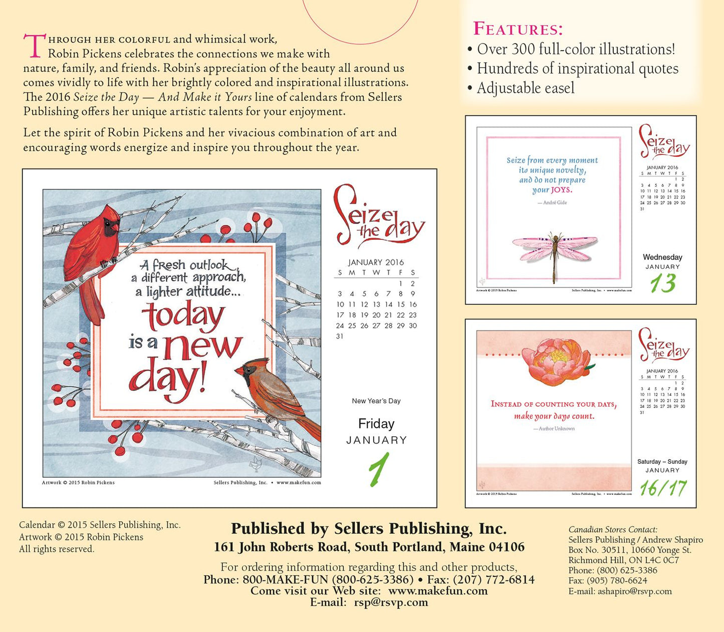 2016 Seize the Day Box Daily Calendar