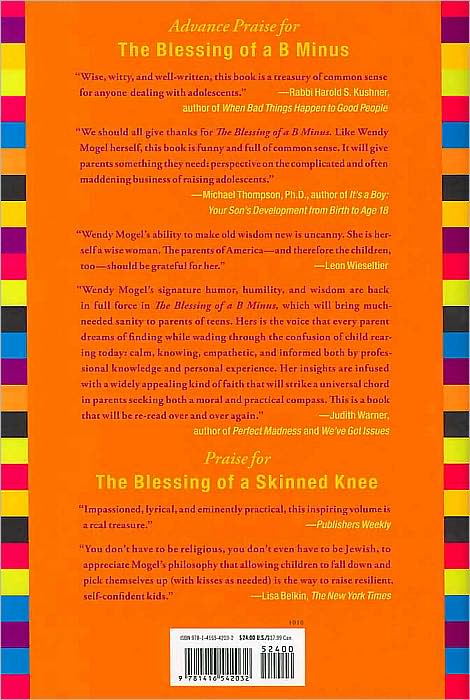 The Blessing of a B Minus: Using Jewish Teachings to Raise Resilient Teenagers