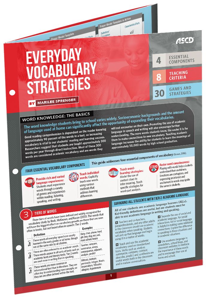 Everyday Vocabulary Strategies (Quick Reference Guide - 25 Pack)