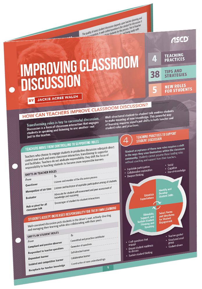Improving Classroom Discussion (Quick Reference Guide 25-pack)