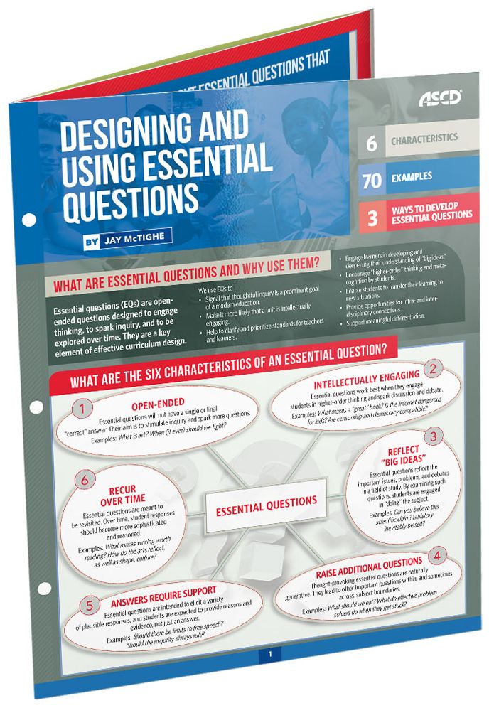 Designing and Using Essential Questions (Quick Reference Guide - 25 Pack)